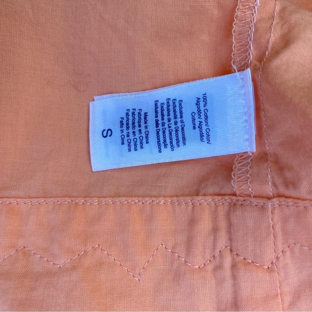 Oscar de la Renta Peach Cotton Maxi Dress